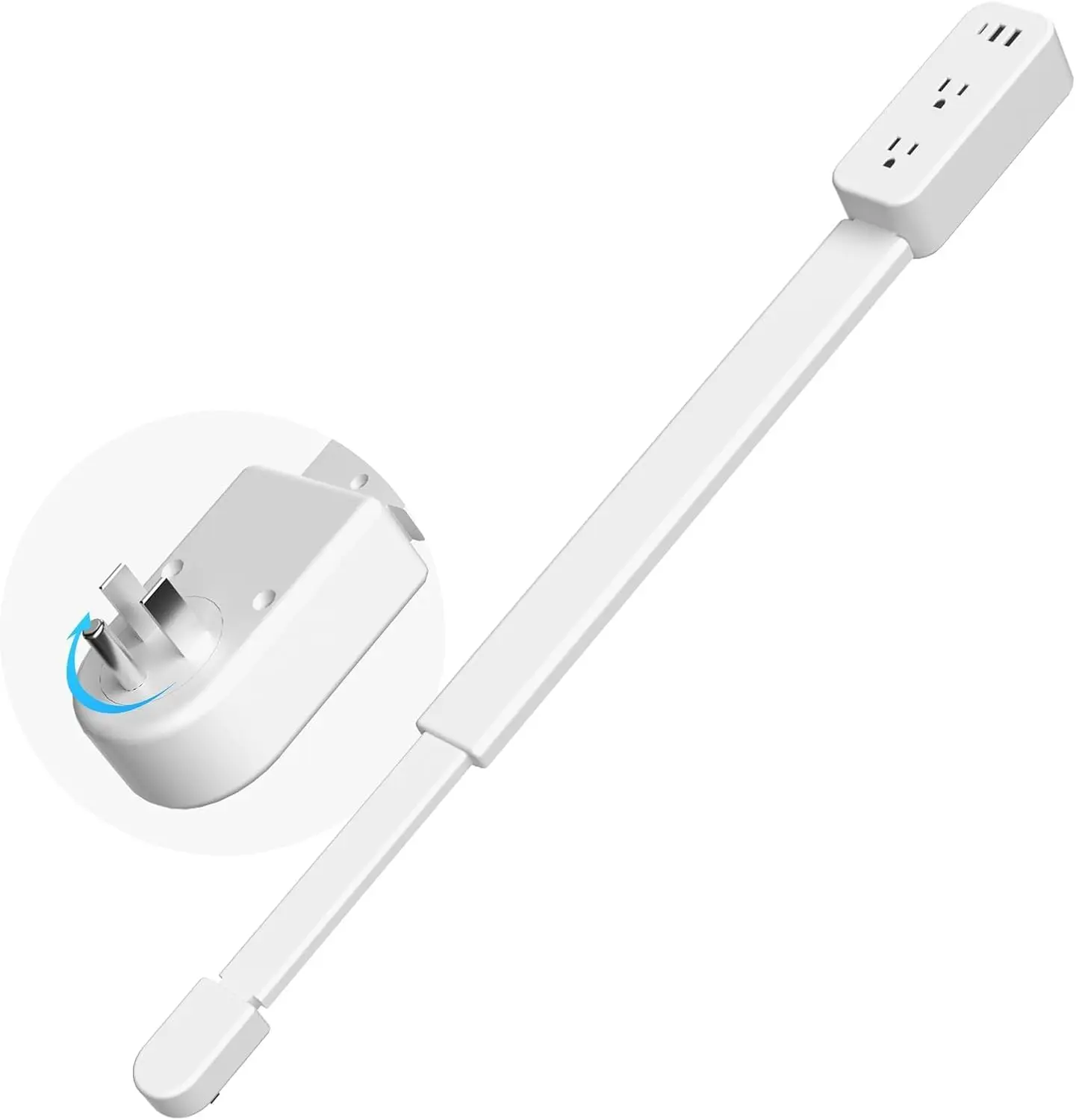 

Удлинитель-разветвитель с 2 розетками переменного тока и 3 портами USB для труднодоступных мест