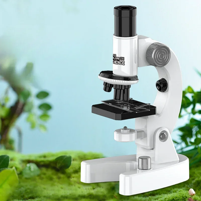 Monocular Optical Microscope for Elementary School Children's Science Experimental Biology Teaching Christmas Birthday Gift