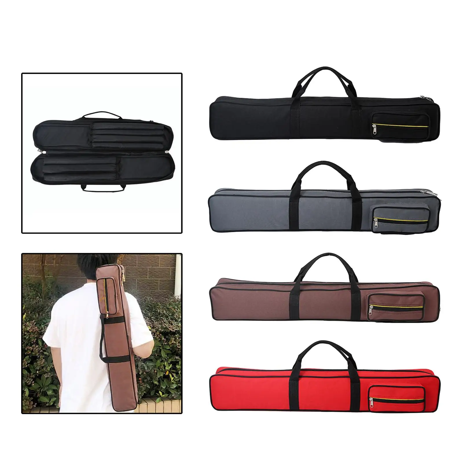 

Billiard Cue Stick Storage Pouch Soft Oxford Cloth Carry Case with Pocket for Pooltable Accessories and Cue Tips