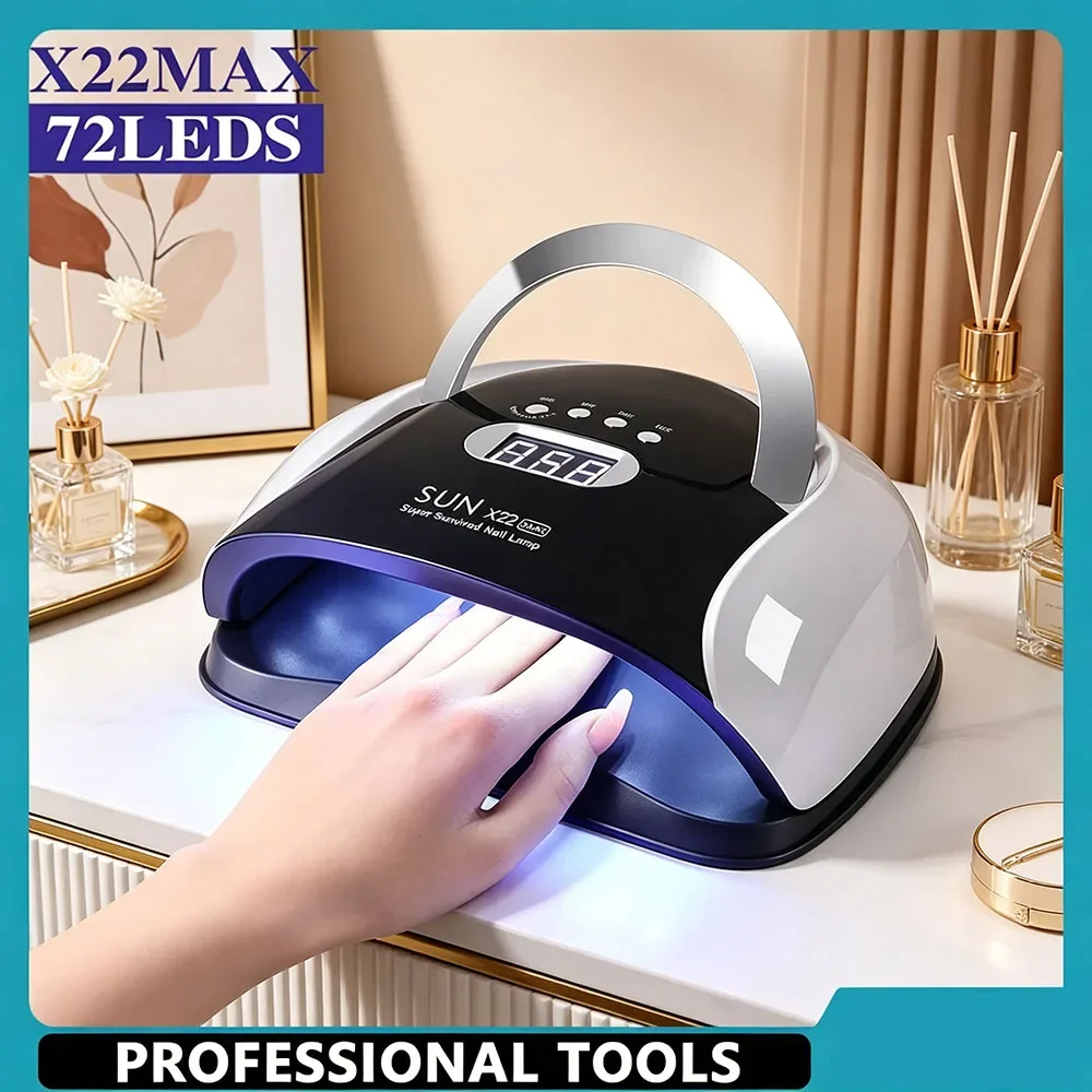 

Luxury 120W Super Suction Manicure Vacuum Fan 2 Filters, 72 LED Nail Art Lamp Automatic Sensor UV Nail Dryer for Gel Polish