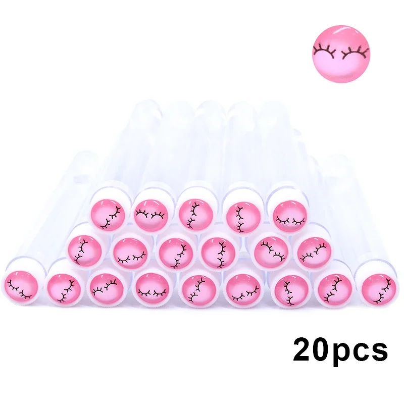 20pcs Reusable Eyebrow Brush Tube Disposable Eyelash Brush Eyebrow Brush With Eelash Resin Drill Replaceable Makeup Brushes