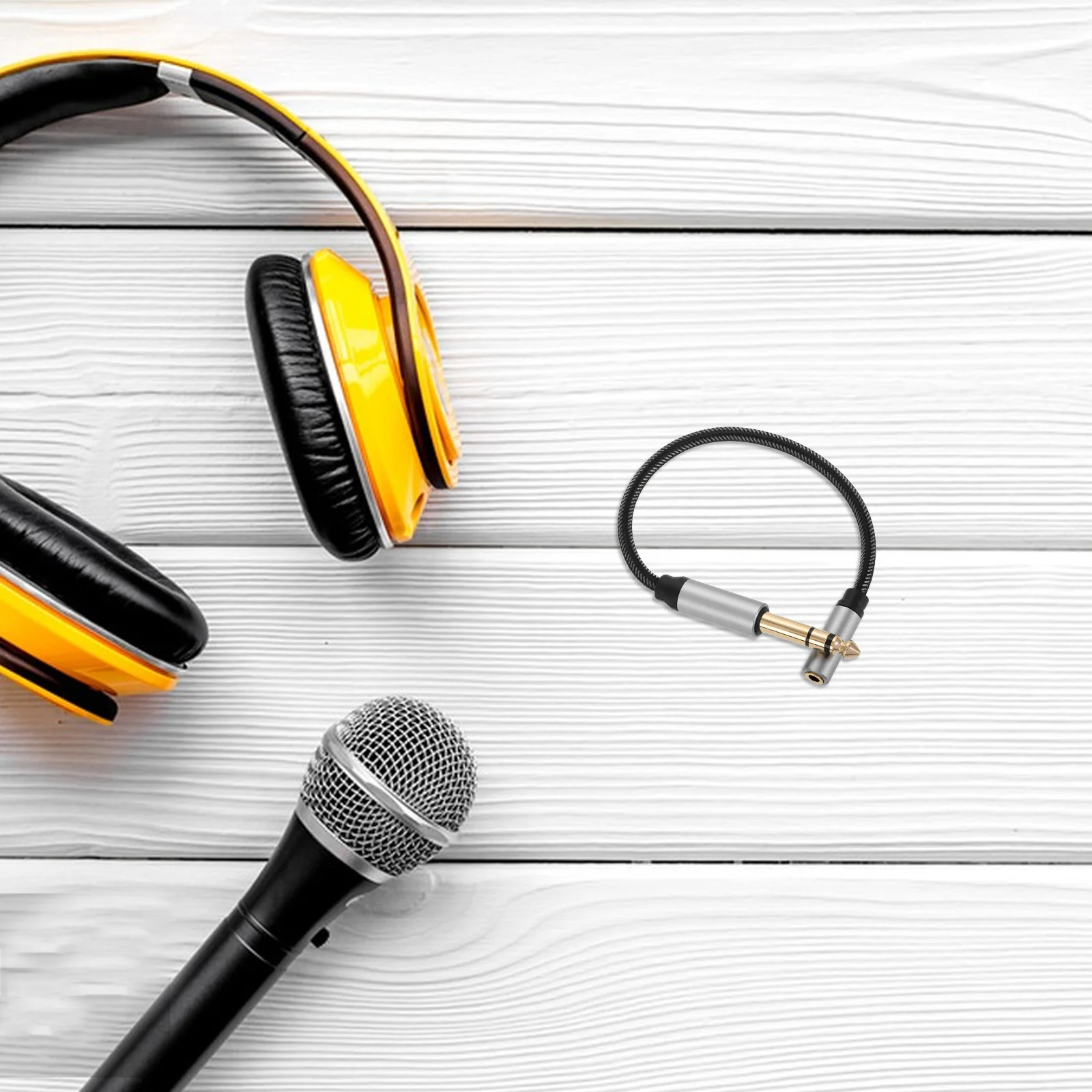 

Headphone Extension Cable 6.35Mm To 3.5Mm Male To Female Braided Audio Cable For Phones Tablets Computers Studio Guitar Piano