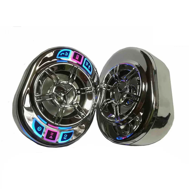 

4X Motorcycle Stereo Speakers 3.5 Inch Bluetooth MP3 Player Waterproof FM Audio For Motor Scooter Bike ATV UTV