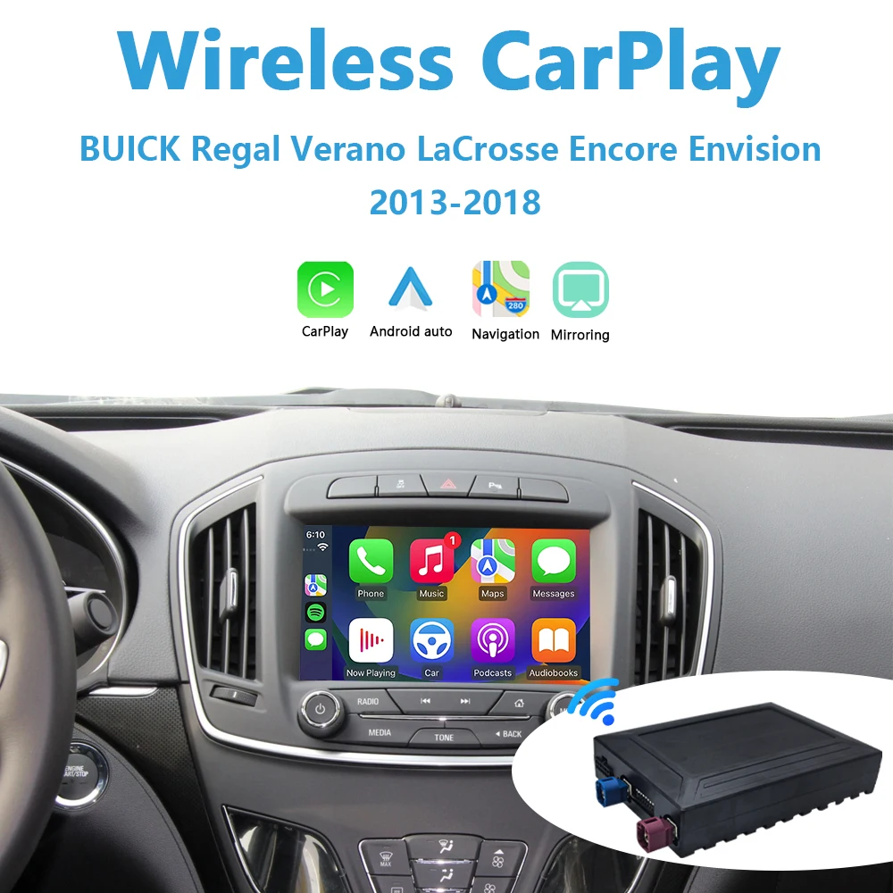 Buick Apple CarPlay لـ Regal Lacorsse Verano Envison Malibu XL Equinox Wireless Android Auto إضافة كاميرا عكسية