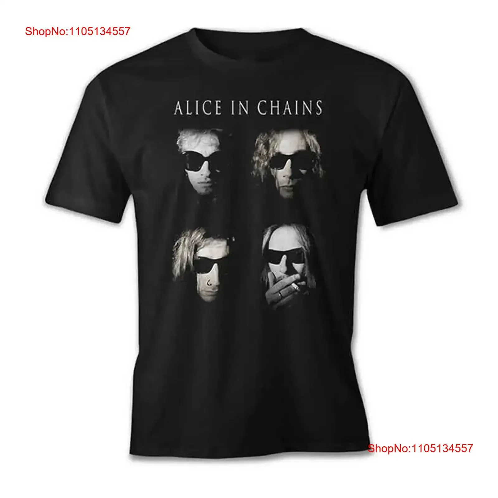 

Черно-белая футболка с портретом Alice In Chains Classic Band, размер S 5XL, винтажная стираная футболка с рисунком, дышащая, повседневная, мужская