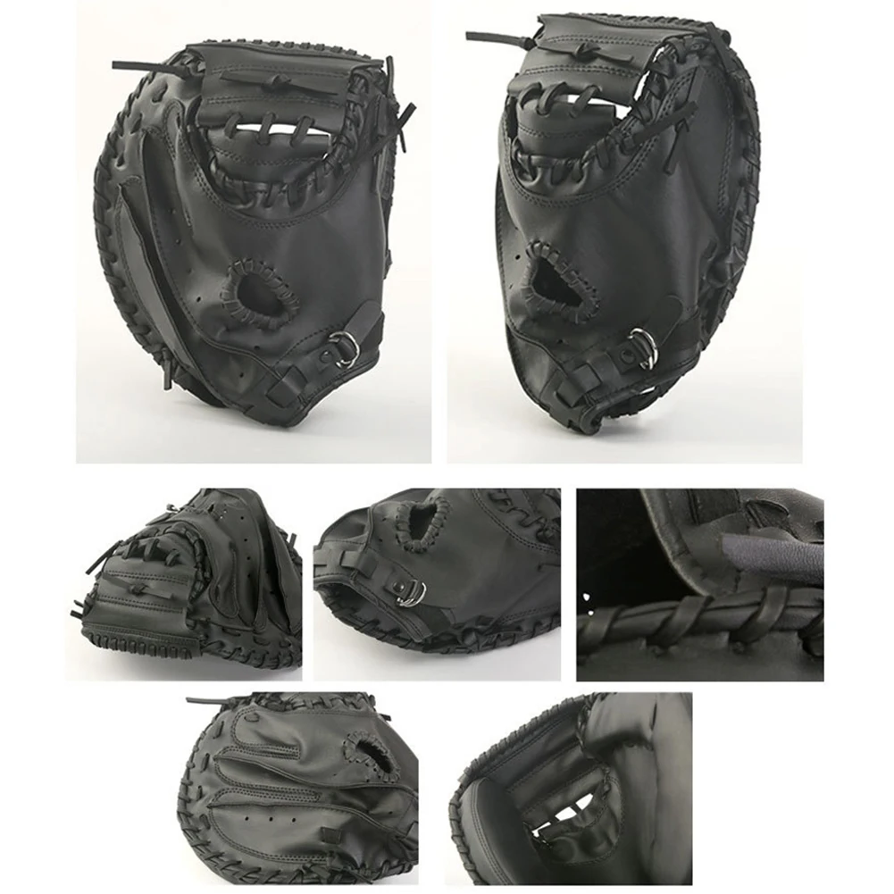 

Baseball Softball Catcher PU Leather Softball Glove Wear-resistant Beginner Play Training Catcher Mitt for Youth Adults Practice