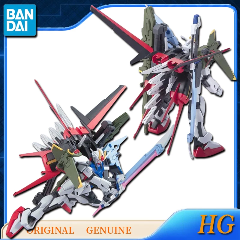 Bandai-HG PERFECT STRIKE GUNPLY Anime Figuras de Ação Brinquedos para Crianças, Modelo Colecionável Original Ornamentos, Presente