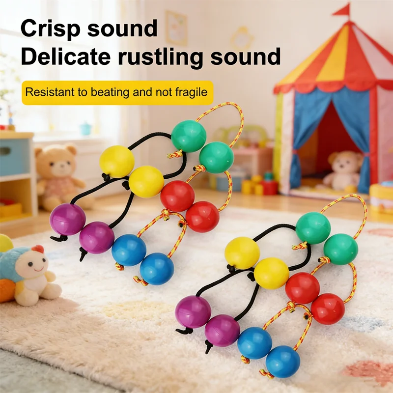 Kashaka-Rhythmusbälle, 2 Stück, tragbares Fingerspitzen-Shaker-Percussion-Instrument, einhändiges Musikspielzeug für Kinder, Erwachsene, Anfänger