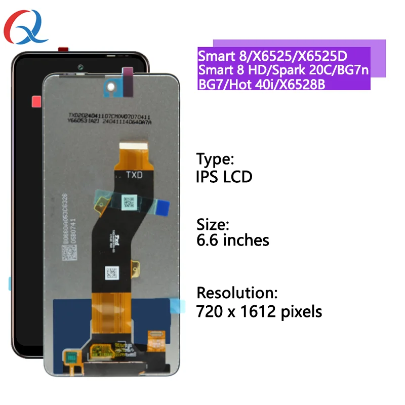 X6525 عرض Lcds ل انفينيكس الذكية 8 الهاتف المحمول Lcd ل lnfinix الذكية 8 x6525 استبدال شاشة الهاتف #2