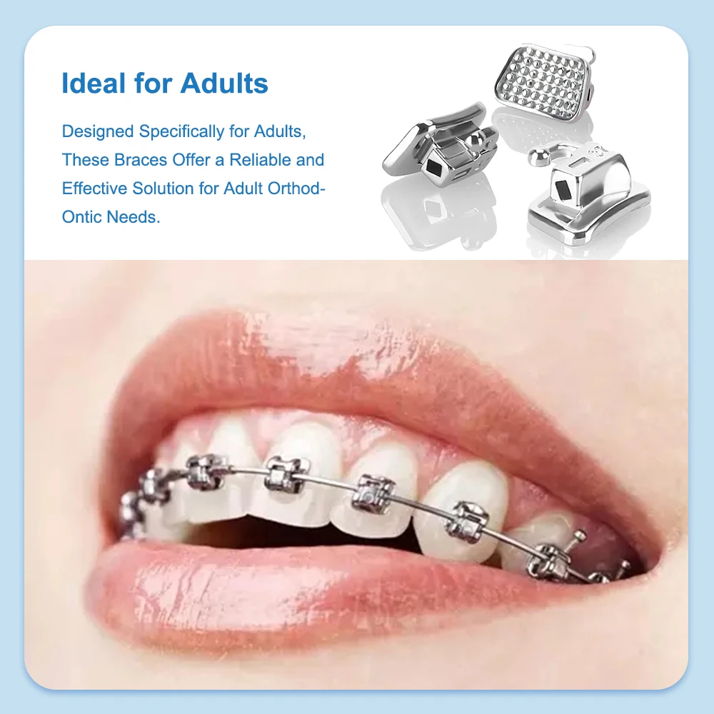 Denspay 80Pcs/20Sets Orthodontic  Buccal Tube Set Mesh Base Brakets Bondable Convertible Buccal Tubes Dental Orthodontic