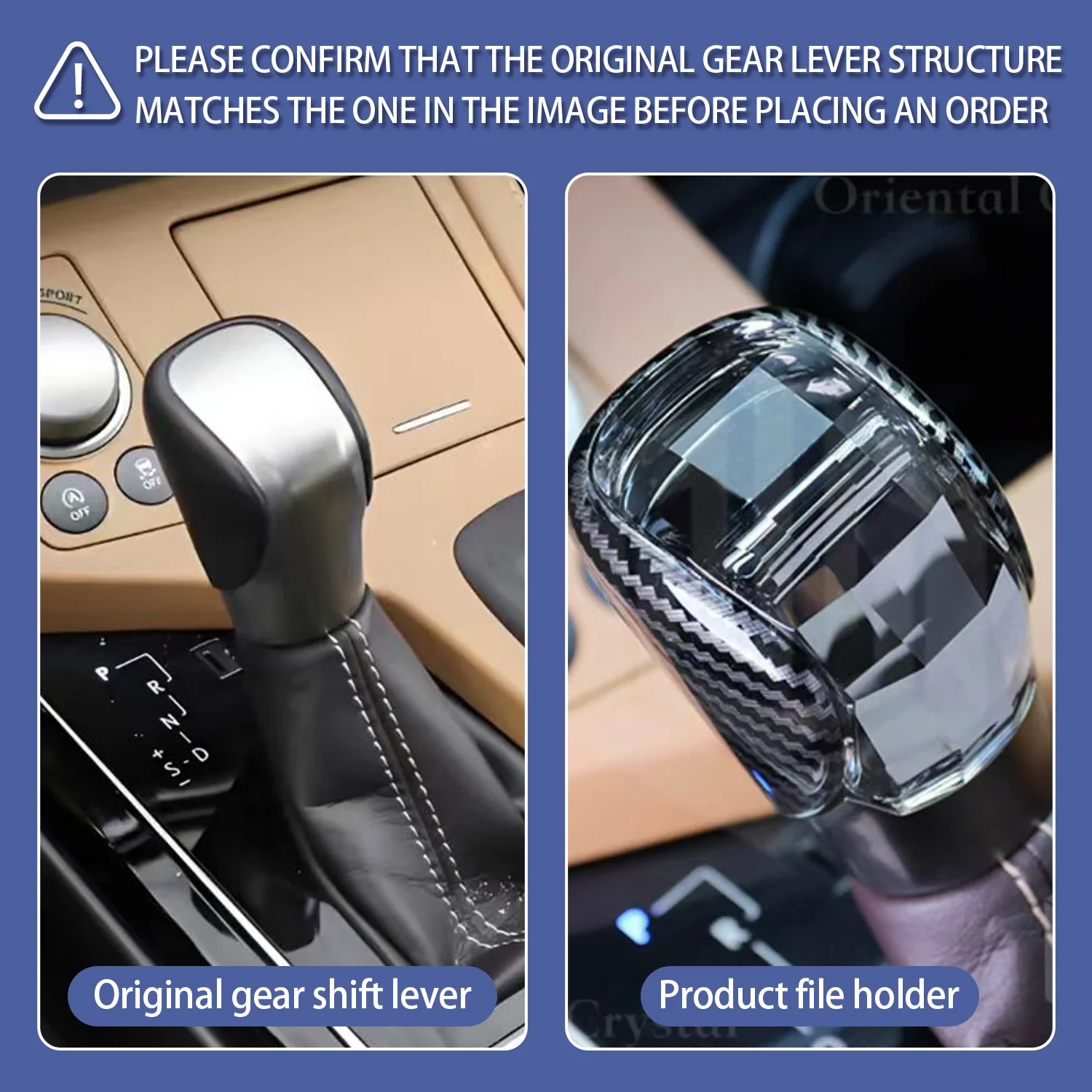 Crystal Gear Shift Knob handle  LED Atmosphere Light For lexus RX ES IS GS RC GX NX Car Lever F SPORT Original Logo Interior