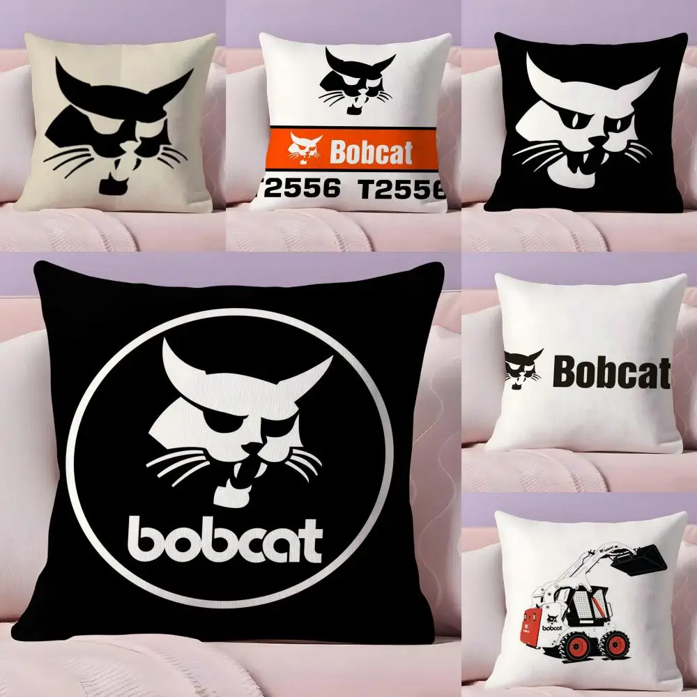 

Car Cool B-Bobcat Pillow Case Plush Fabric Soft Double-Sided Printed Sofa Home Decor Fine Winter Gift Cushion Cover