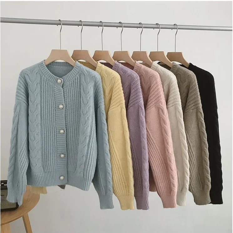 

Twists Sweater Coat Early Spring Autumn New Popular Women's Clothing Foreign Shirt Knitting Cardiga