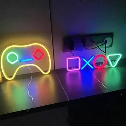 Spiel Symbol Form Neonlicht LED Neon Lampe USB angetrieben Leucht reklame für Schlafzimmer Kinder Bar Ktv Gaming Zone Party Wand Urlaub Dekor