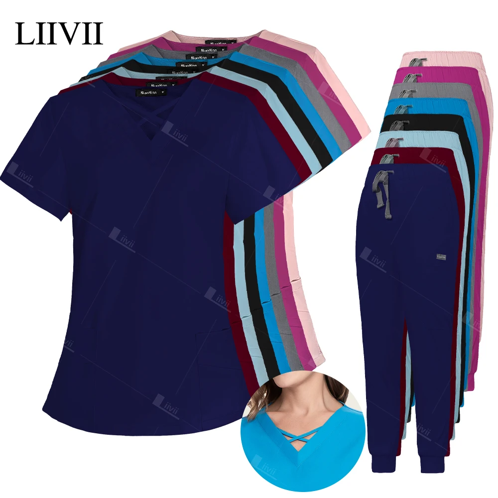 Wholesale Scrub Sets Doctor Nurse Medical Clothing Hospital Surgical Uniform Multicolor Women Wearwear Scrub Suit Doctor Uniform