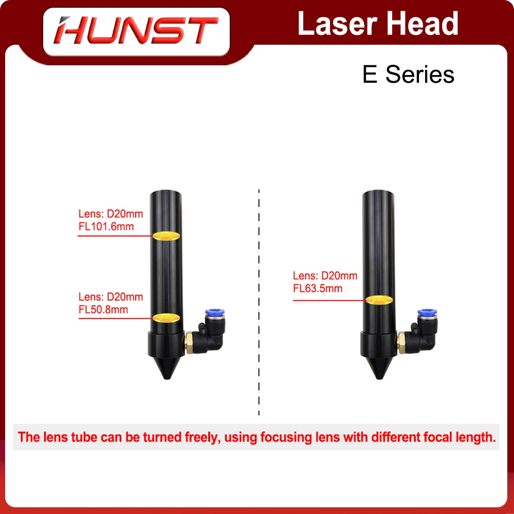 Imagem -03 - Cabeça Laser para Gravação e Máquina de Corte Lente Série e D20 mm Fl50.8 63.5 101.6 mm 25 mm Espelho Hunst-co2