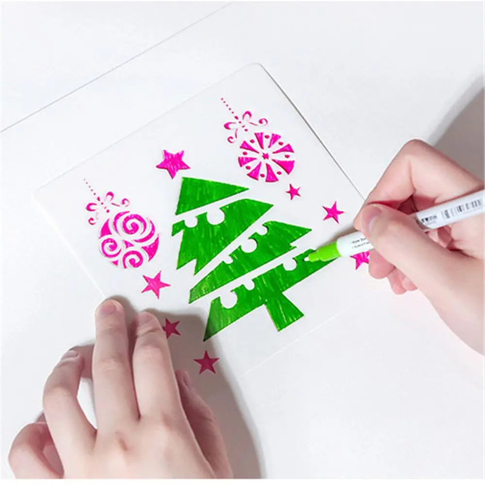 Christmas DIY Handmade Crafts Layering Stencils For Walls Painting Scrapbooking Stamp Album Decor Embossing Paper Card Template