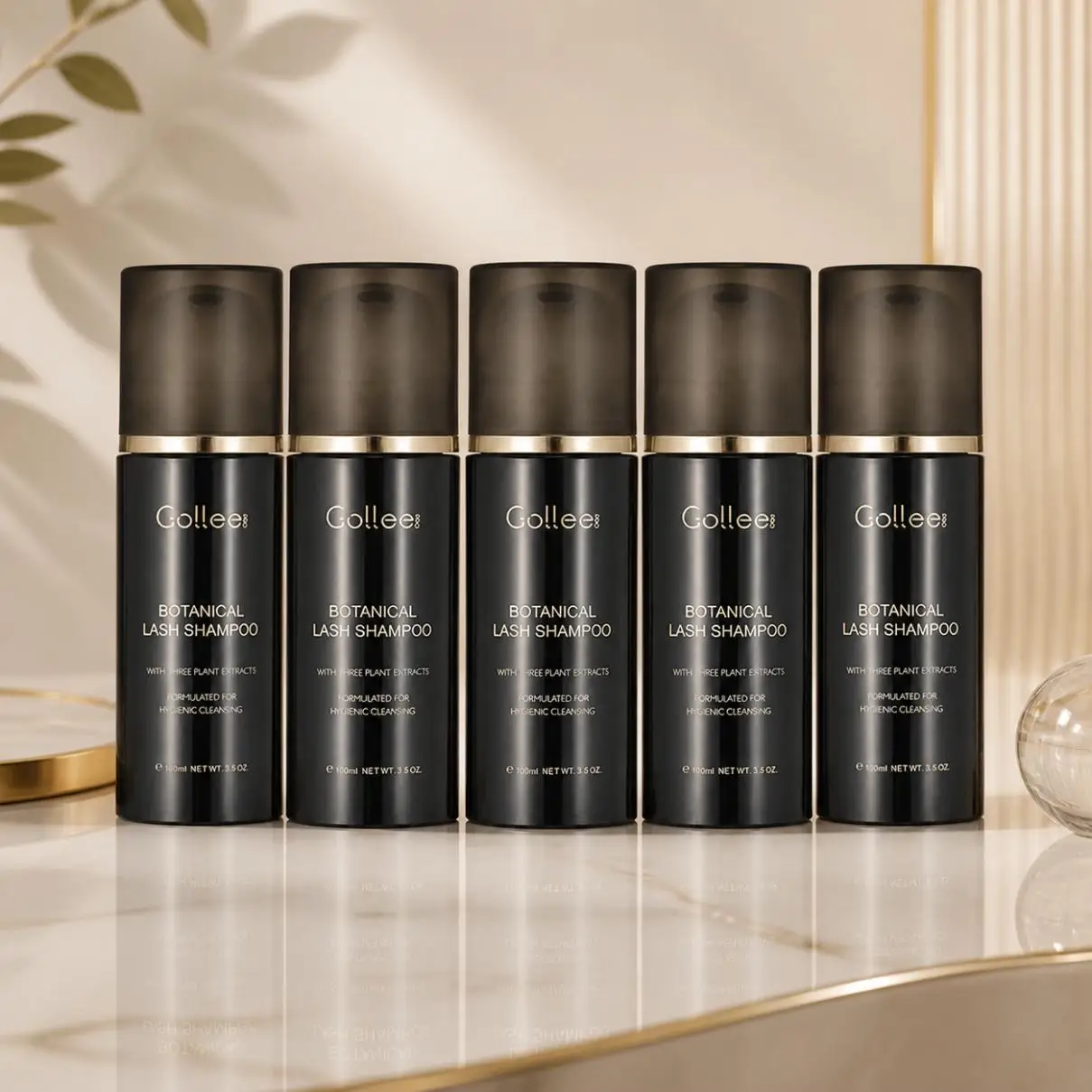 Gollee No Stimulation 100ml Cleaning Mousse Before Eyelash Extension Foam Cleaner Gentle Shampoo Makeup Clean Eyelash Glue
