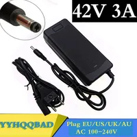Cargador de batería de iones de litio de 42V y 3A para batería de litio de 10S y 36V, cargador de scooter eléctrico para bicicleta eléctrica, conector DC5525