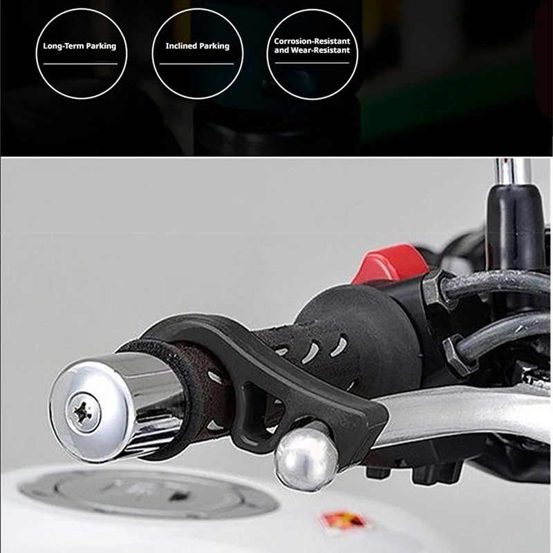 SEAMETAL Motorcycle Buckle Brake Hook Parking Safety Lock Bicycle Ramp Parking Lock Universal Motorcycles Handlebar Accessories view 3