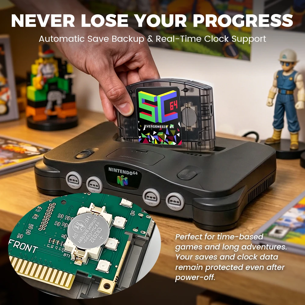 SC64 Open Source Game Card 5000 in 1 N64 Game Cartridge 16/32/64G TF Card For Nintendo 64 Console Support N64DD/SNES/GBC Games view 5