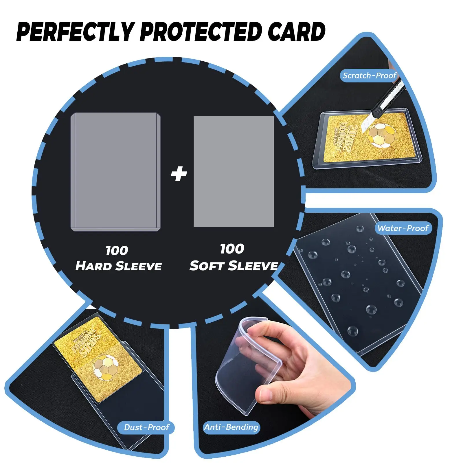 New Protective Film Clear Hard Sleeves And Soft Trading Card Sleeves For  Baseball Football Protectors Tcg Mtg Game Card Holder - AliExpress 26