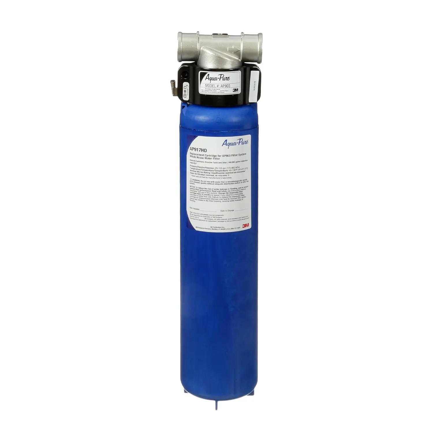 Whole House Sanitary Quick Change Water Filter System AP903, Reduces Sediment, Chlorine Taste and Odor