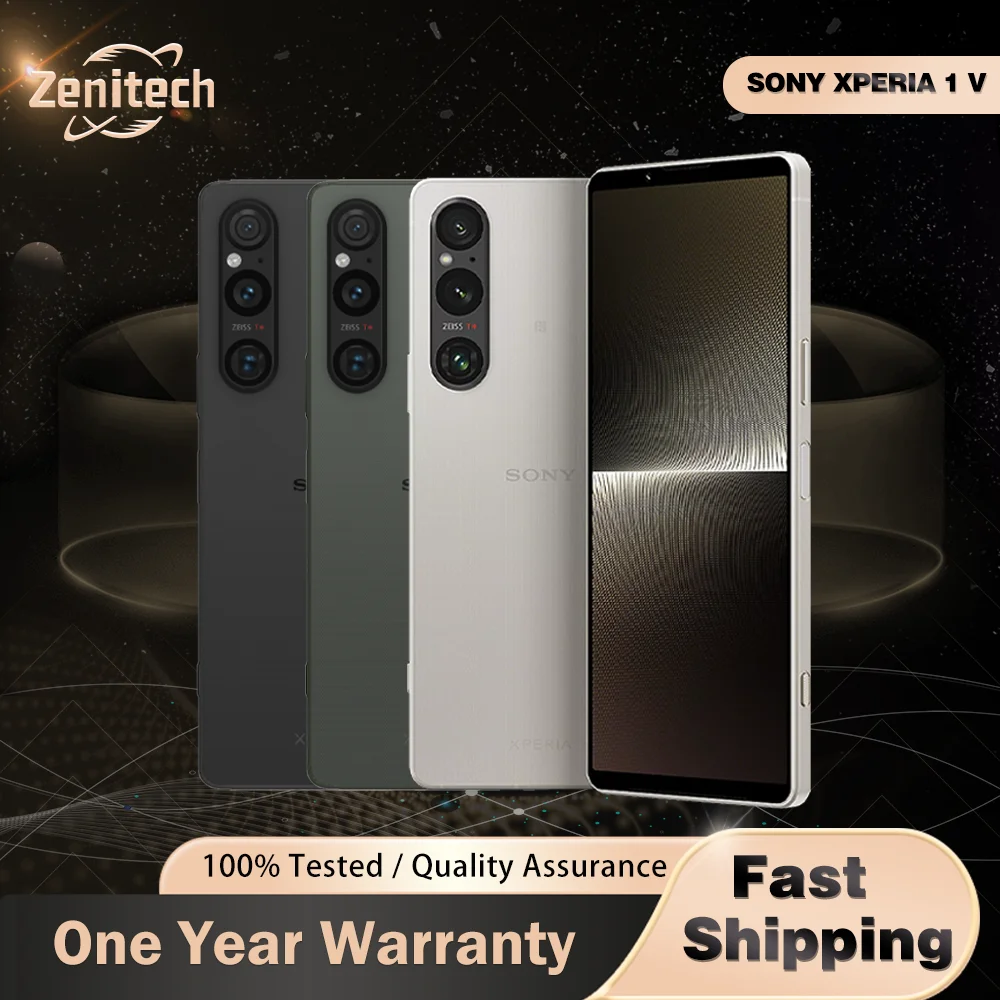 هاتف محمول Sony Xperia 1 V X1V 5G أصلي 12GB + 256GB NFC 120 هرتز 6.5 بوصة OLED HDR 48MP + 12MP ثماني النواة 1 فولت 1 فولت هاتف محمول