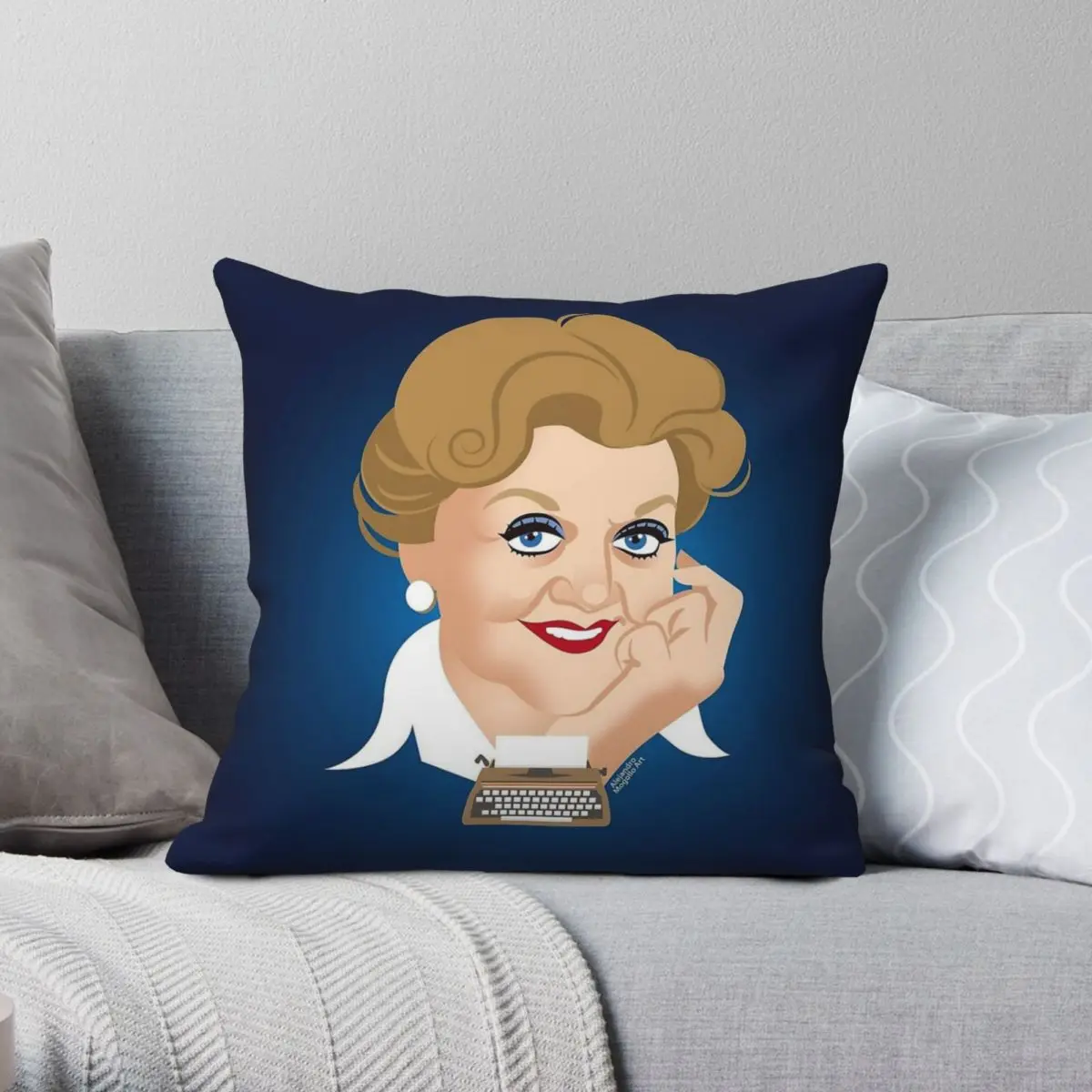 Murder She Wrote Square Pillowcase Polyester Linen Velvet Creative Zip Decorative Throw Pillow Case Sofa Seater Cushion Cover