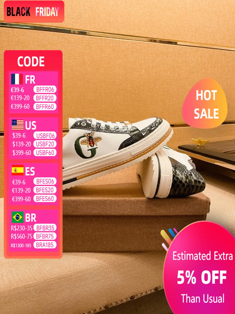 New leisure leather men sneakers light luxury tide brand fashion Sport shoes soft sole Running Shoes