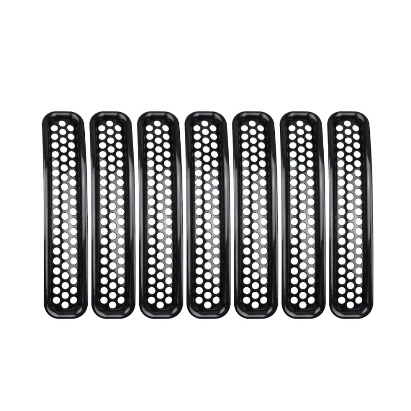 Auto externes Zubehör abs Frontgrill Luftnetz Schutz Dekoration Kit 7 Stück geeignet für 2015-2018 Jeep Wrangler tj