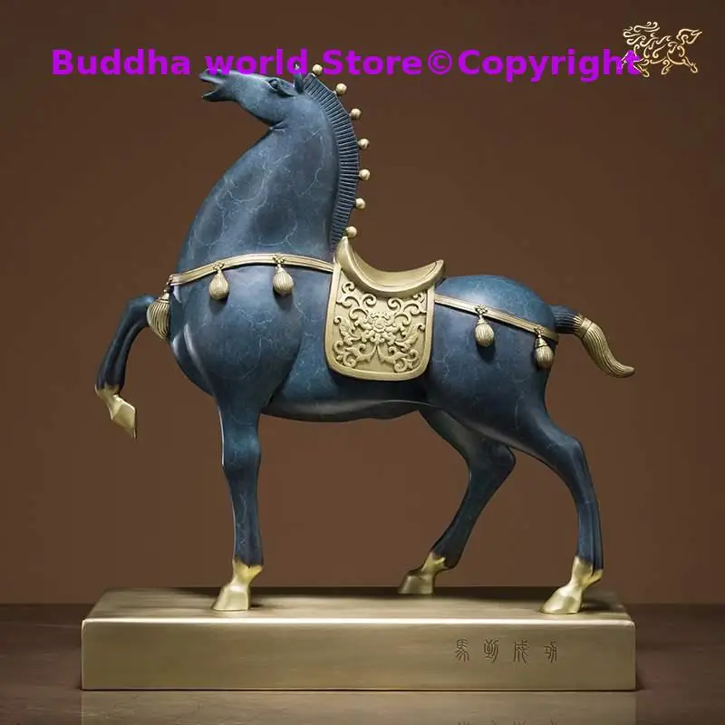 2025  the Imperial Palace TANG Dynasty 5A Replica BRONZE Royal horse Christmas Home company Good luck Success Talisman Ornament