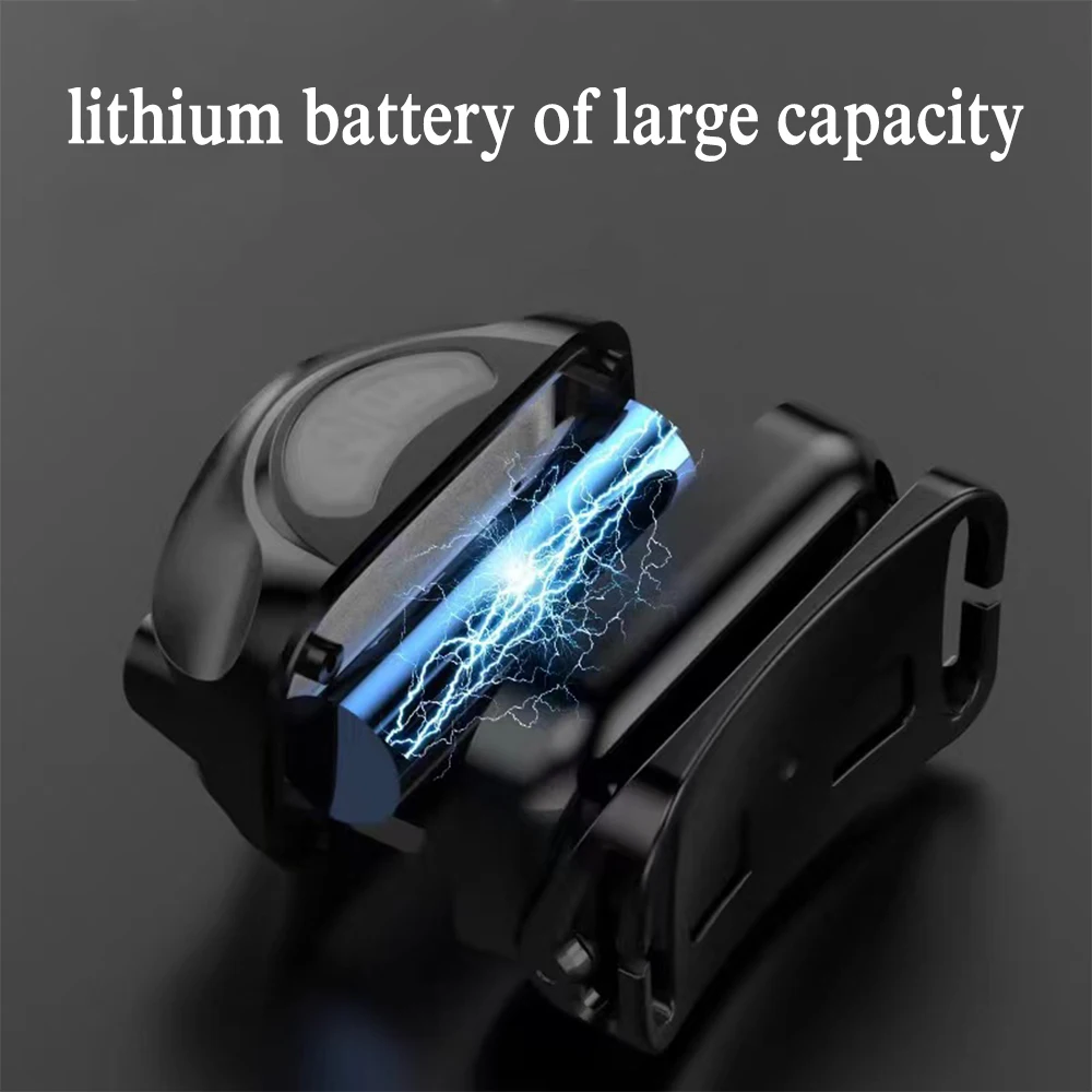 Mini LED Headlamp Motion Sensor USB Headlight USB Rechargeable Waterproof Head Torch 5 Modes Head Lamp for Fishing Camping