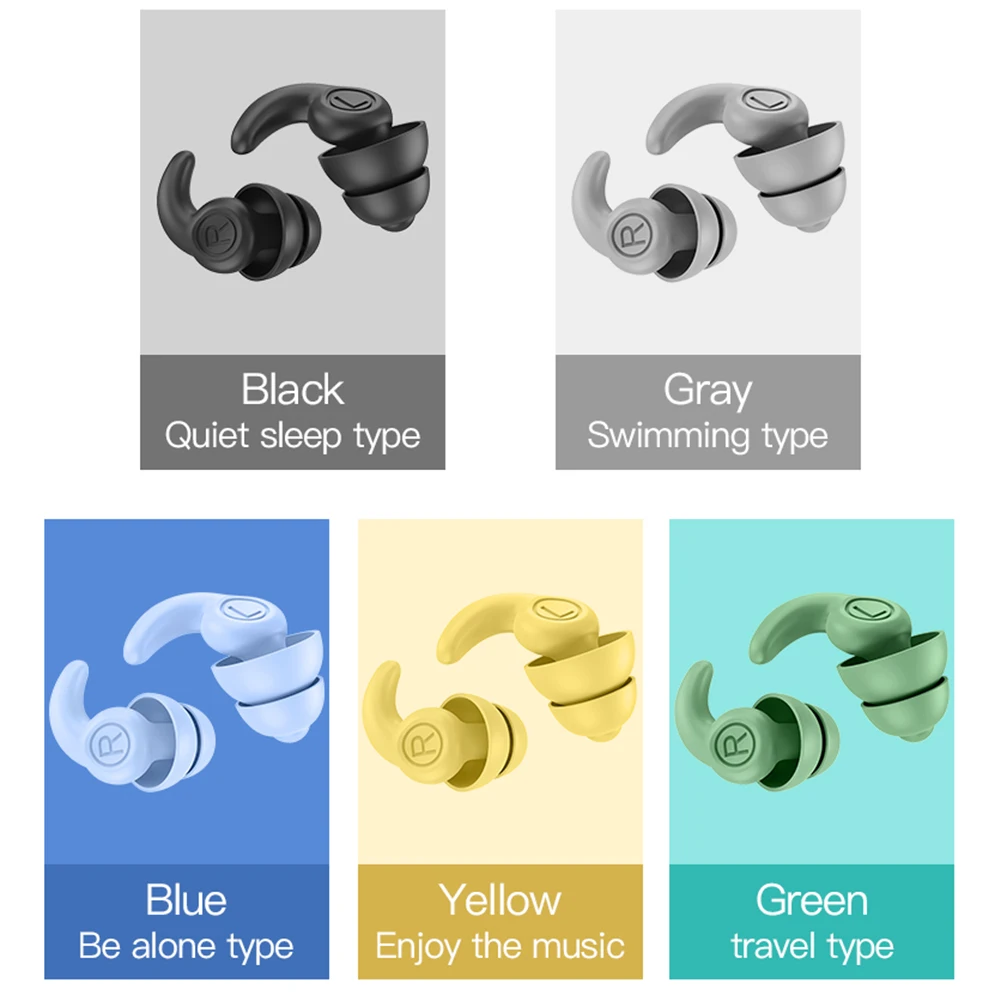 

Portable Blue Earplugs Prevent Snoring Take Care of Hearing Sleeping Plugs Suitable for Sleeping Working Concert