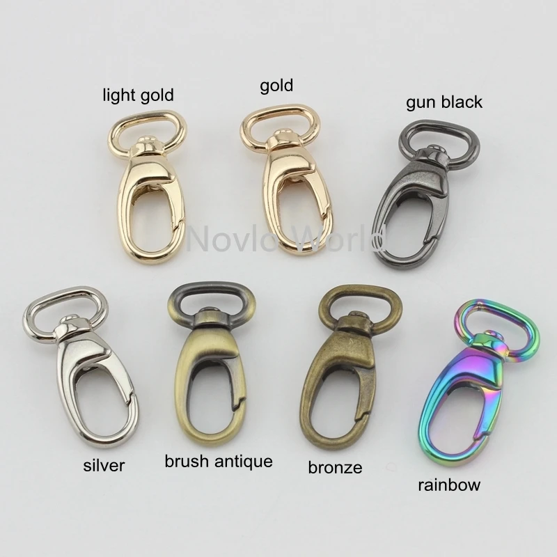 10-50pcs 7 colors 13*37mm  trigger snap hook clasp metal clip swivel dog leash bags small handbag purse adjusted strap