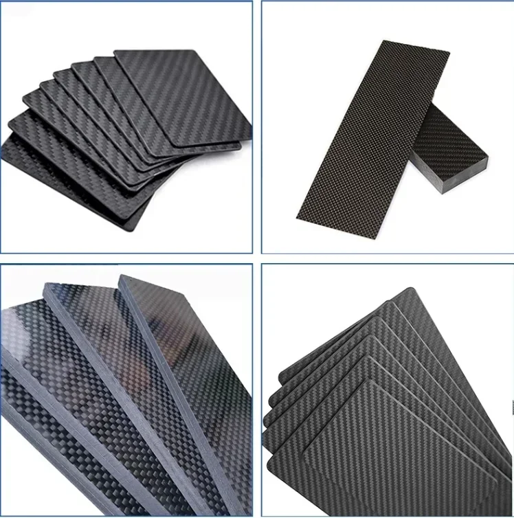 125MM X 50MM Glossy Surface 3K Carbon Fiber Sheet Plate Panel 0.25mm to 6mm High Composite Hardness RC Model