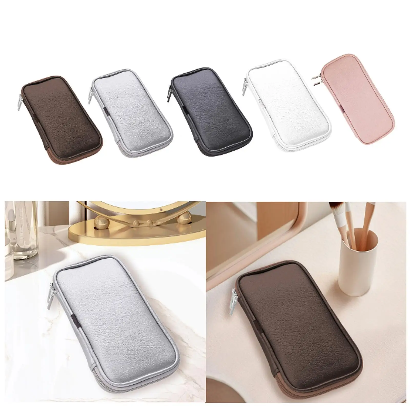 

Makeup Brush Bag Travel Makeup Brush Holder for Eyebrow Pencil Home Use
