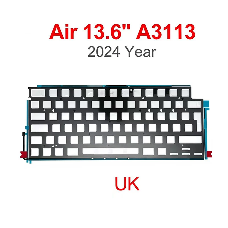 New Laptop Keyboard Backlight UK Big Enter key For MacBook Air 13.6