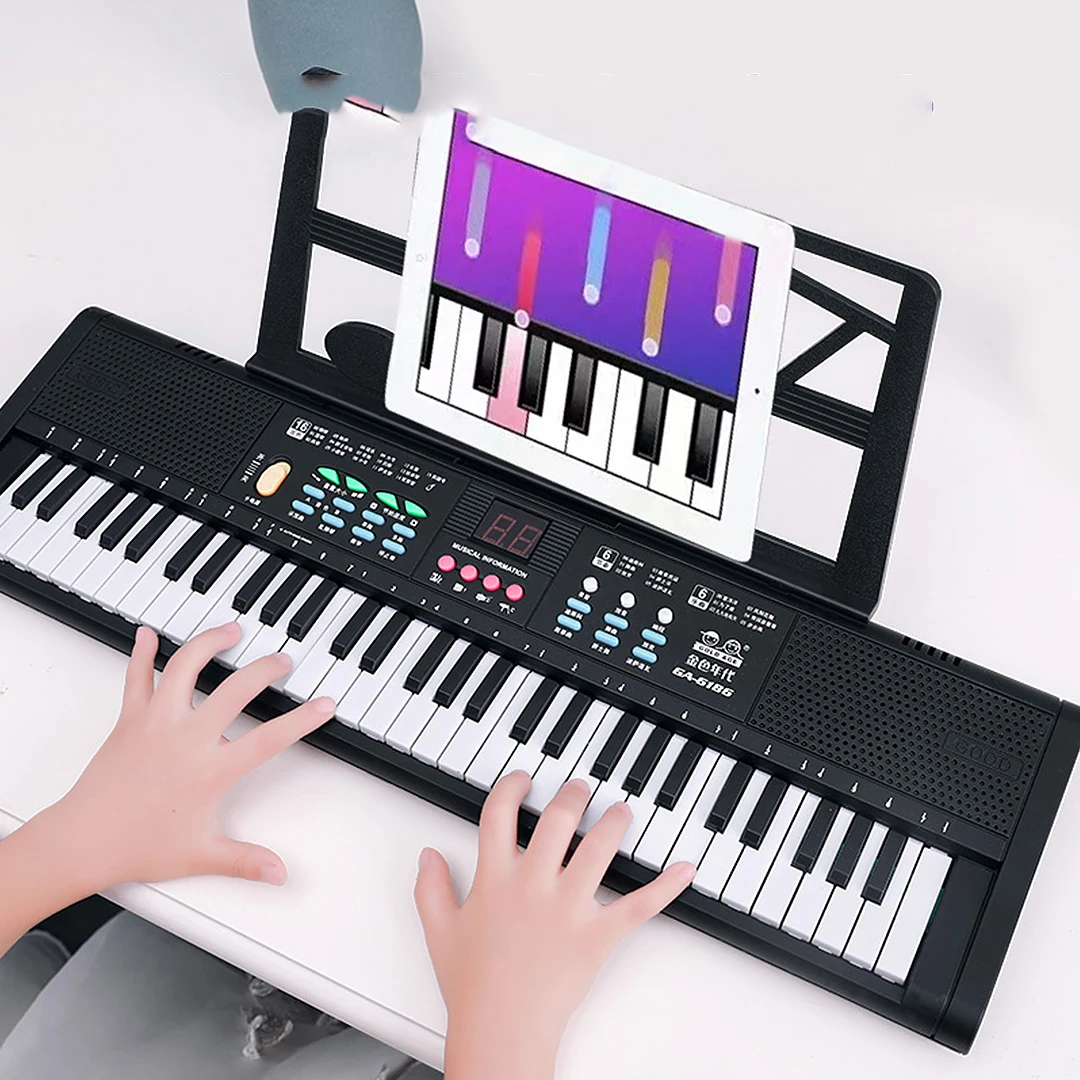 61 คีย์คีย์บอร์ดดนตรี Professional Children'sl Synthesizer มินิเปียโนสําหรับเด็กออร์แกนอิเล็กทรอนิกส์เพลงของเล่นของขวัญ