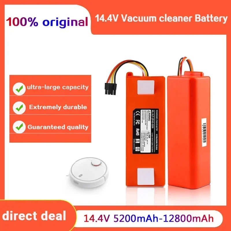 12800mAh Sweeper Battery BRR-2P4S-5200D 5200S for XIAOMI Roborock S50 S51 S55 T60 Sweeping Mopping Robot Vacuum Cleaner