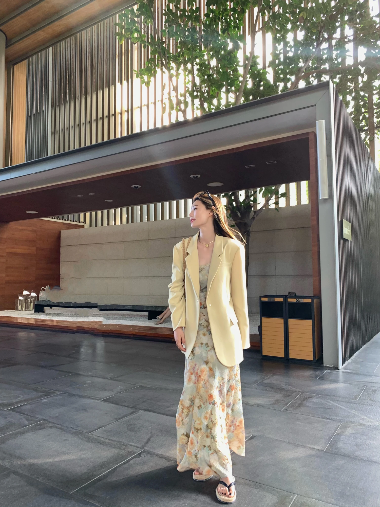 Limited Edition Tailored Loose Suit Jaet Asymmetric Buttoning Two-Way Wear Casual Commute Sle Polyester Fiber Long Sve