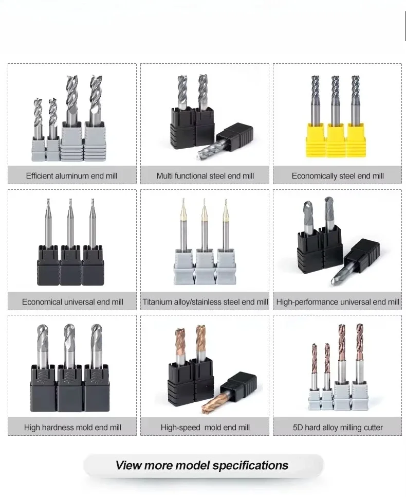Multifunctional Coated Carbide End Mills Metal Cutting Tools