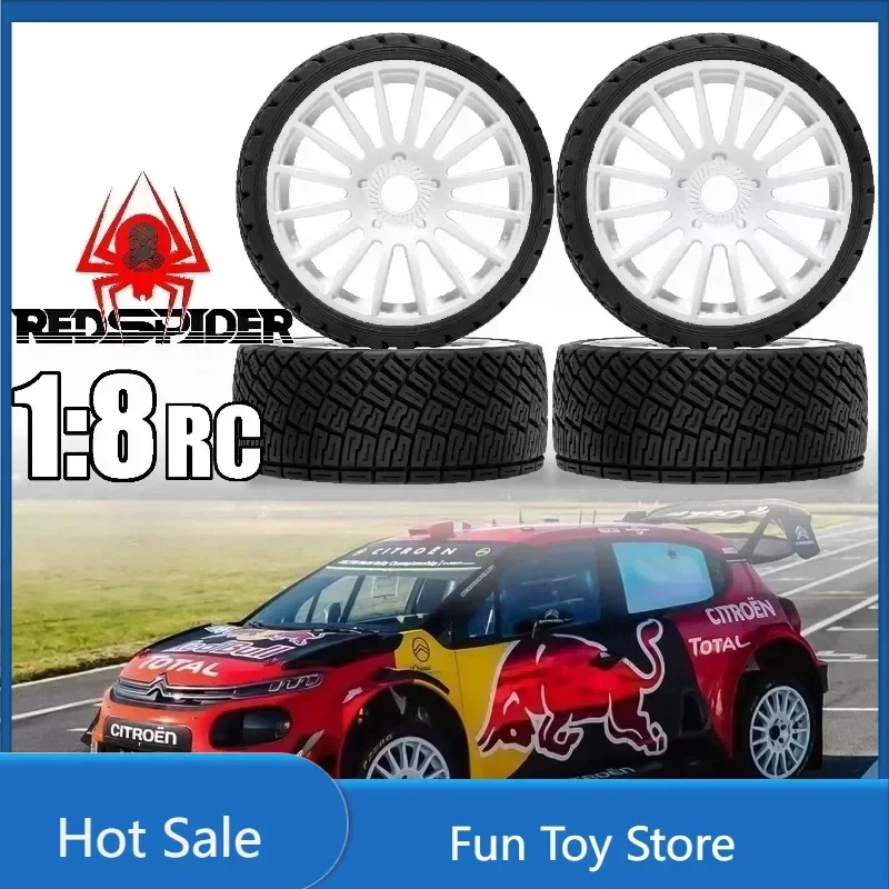 

4pcs 100mm 1/7 1/8 RC Rally Off-Road Tires Wheel 17mm Hex for ARRMA Trxs Redcat Team Losi Kyosho HPI WR8 HSP RC Car