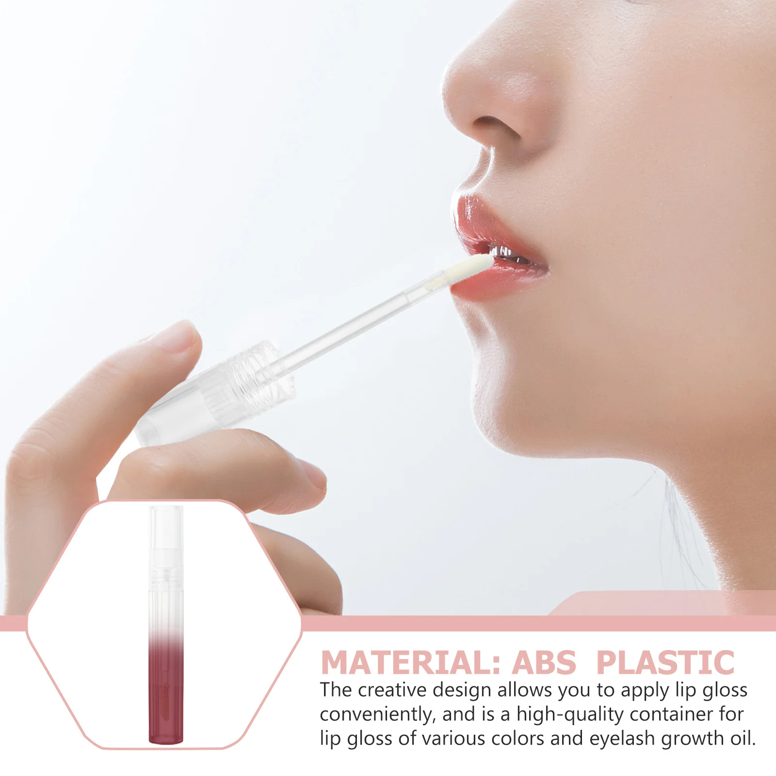 10 個のリップグロスチューブ透明プラスチック詰め替えボトル 5 ミリリットル空の容器使用リップオイル染料液体 DIY