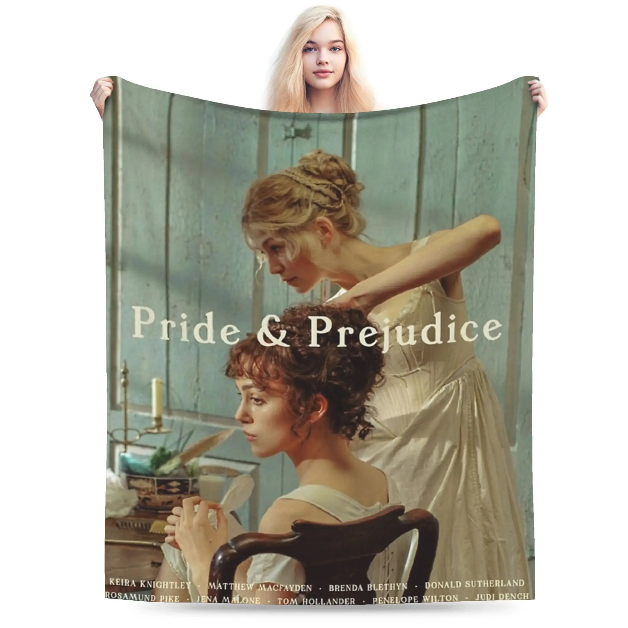 الكبرياء والتحامل الفيلم المشارك البطانيات المرجان الصوف أفخم الصيف تنفس رمي البطانيات للمنزل فراش خارجي يلقي