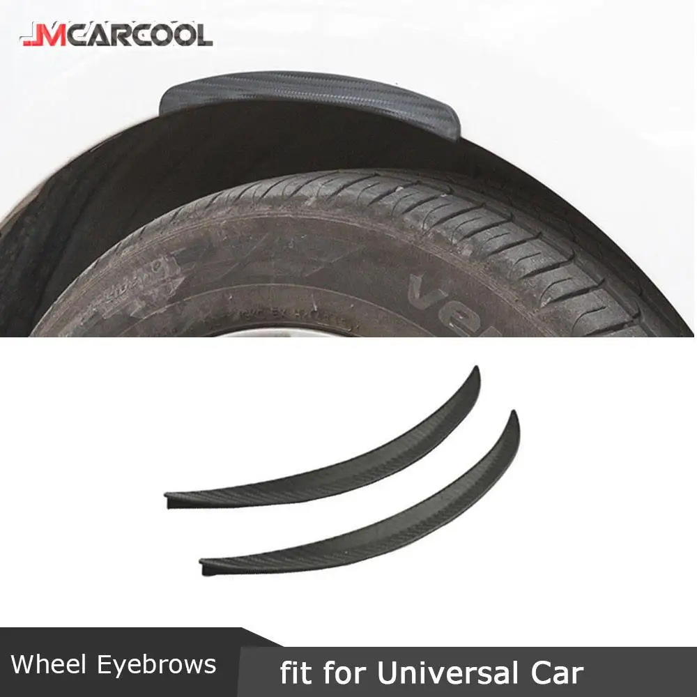 

Universal Carbon Look Fender Flare Wheel Eyebrow Decorative Strips Car Tires Suitable Round Rubber Stickers Arch Scratch Sticker