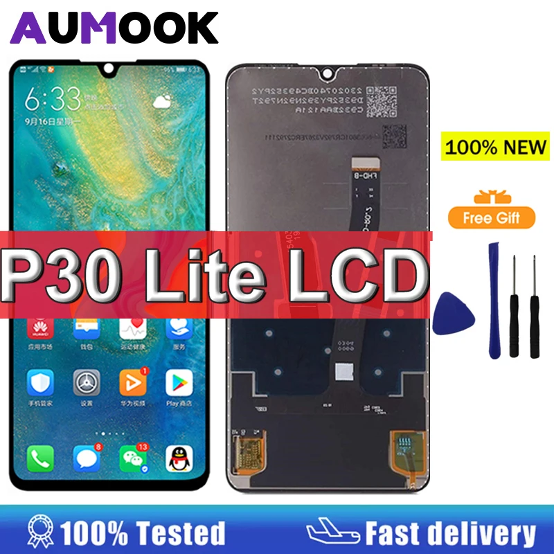 Neue LCD Für HUAWEI P30 Lite LCD Display Touch Screen Für HUAWEI P30 Lite Bildschirm Nova 4e MAR-LX1 AL01 Digitizer Montage