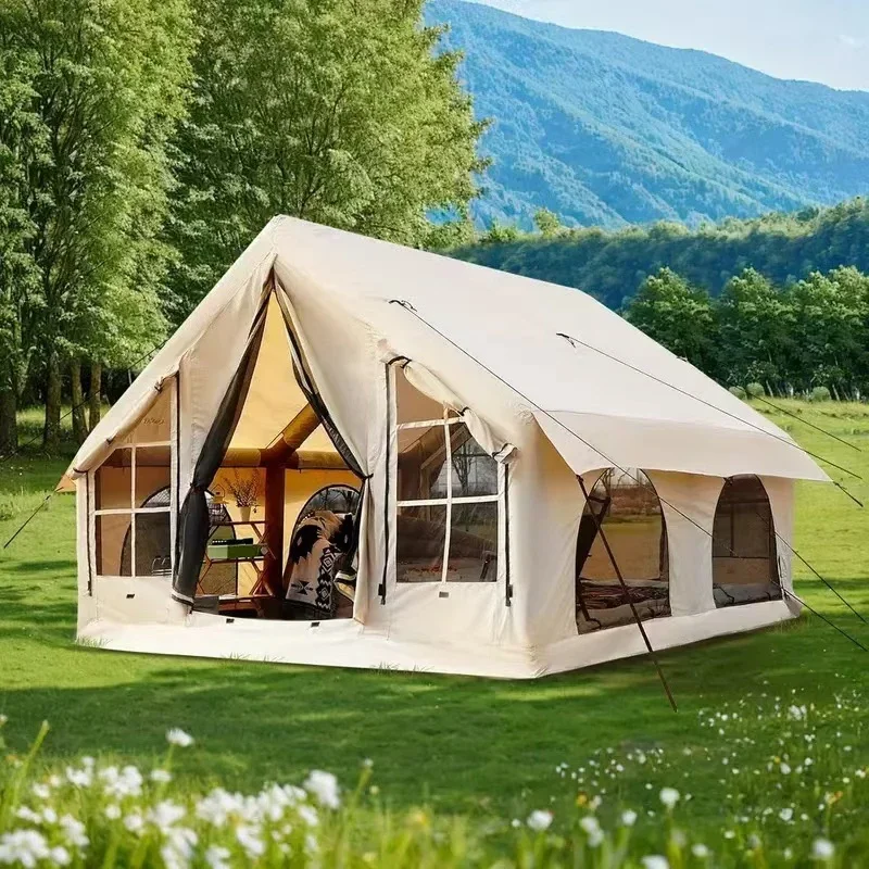 Radiwin Large Capacity Tan Big Family Luxury Outdoor Water Di La12 Simple Huge Camping Air Tent With 2 Separate Rooms Price