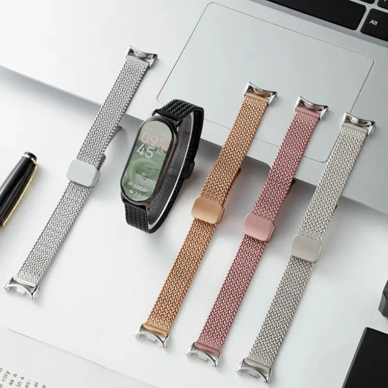 Edelstahl Slim Band für Xiaomi Watch 10 9 8 magnetisches Metallarmband für Miband 9 10 8 NFC Ersatz-Smartwatch-Armband