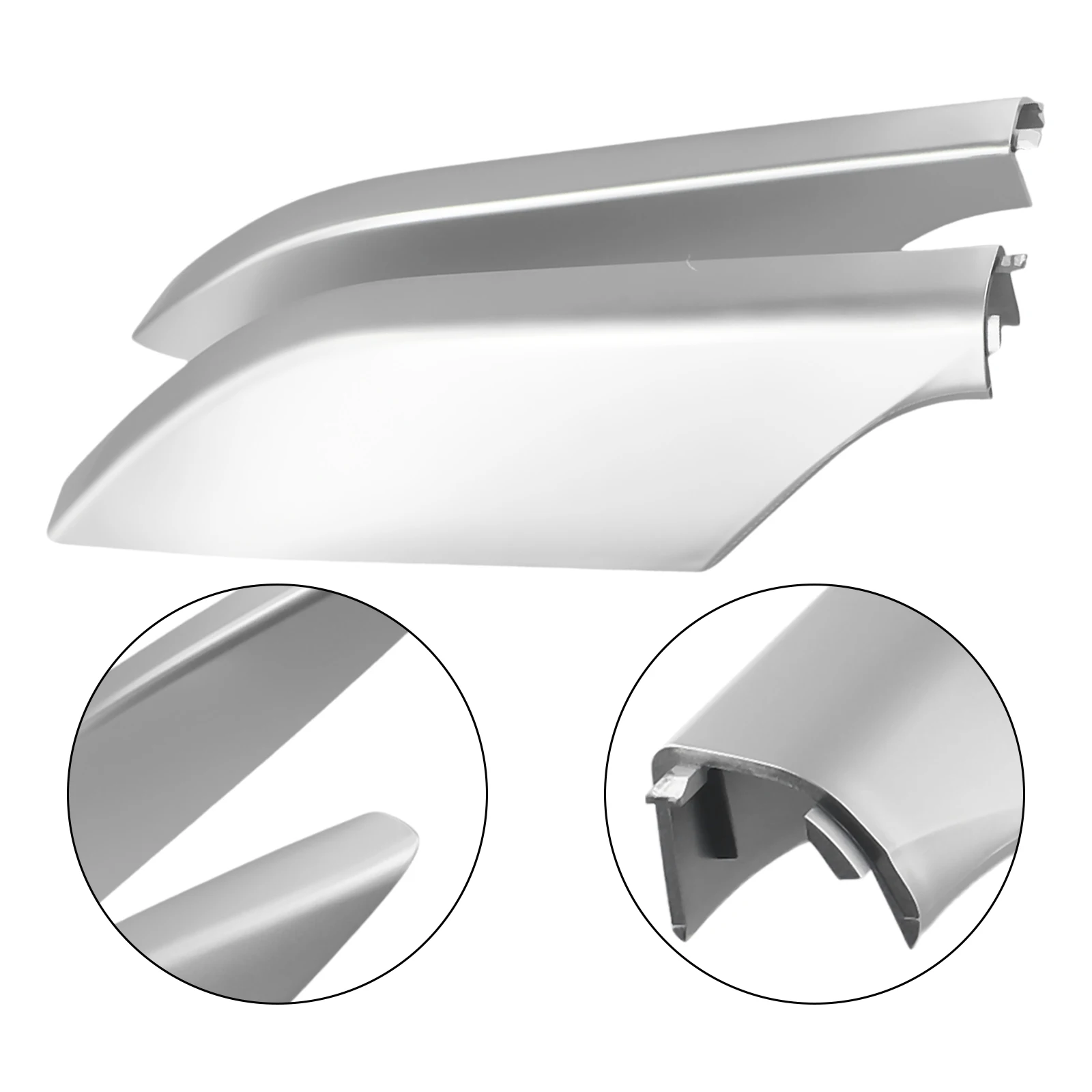 

4x For Lexus GX470 4pcs Roof Rack Rail 4* Accessories Left Parts Plastic Racks Rear Replace Shells Right Silver